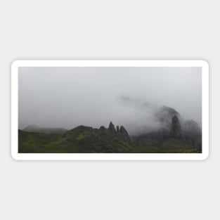 Flying Free Over The Old Man Of Storr, Skye, Scotland Sticker